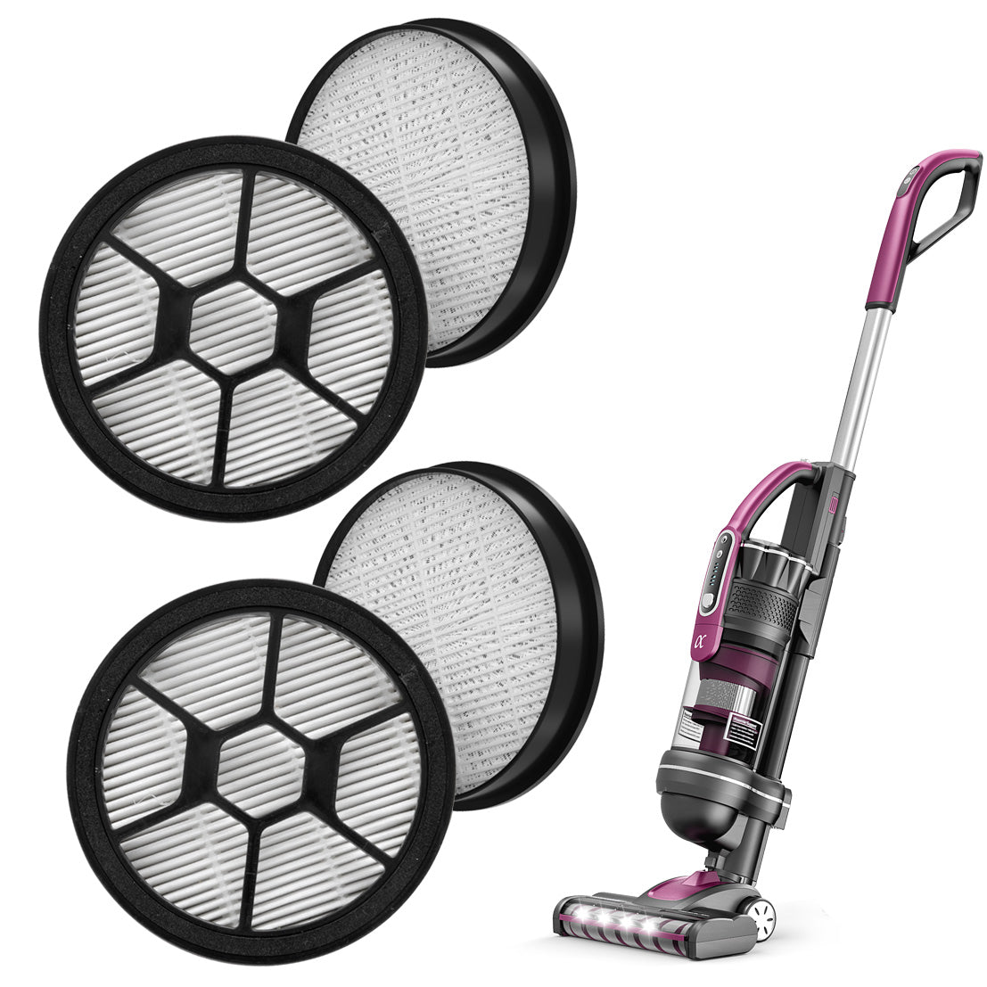 HEPA Filter for Roomie 'ALPHA' Cordless Vacuum - Pack of 4.